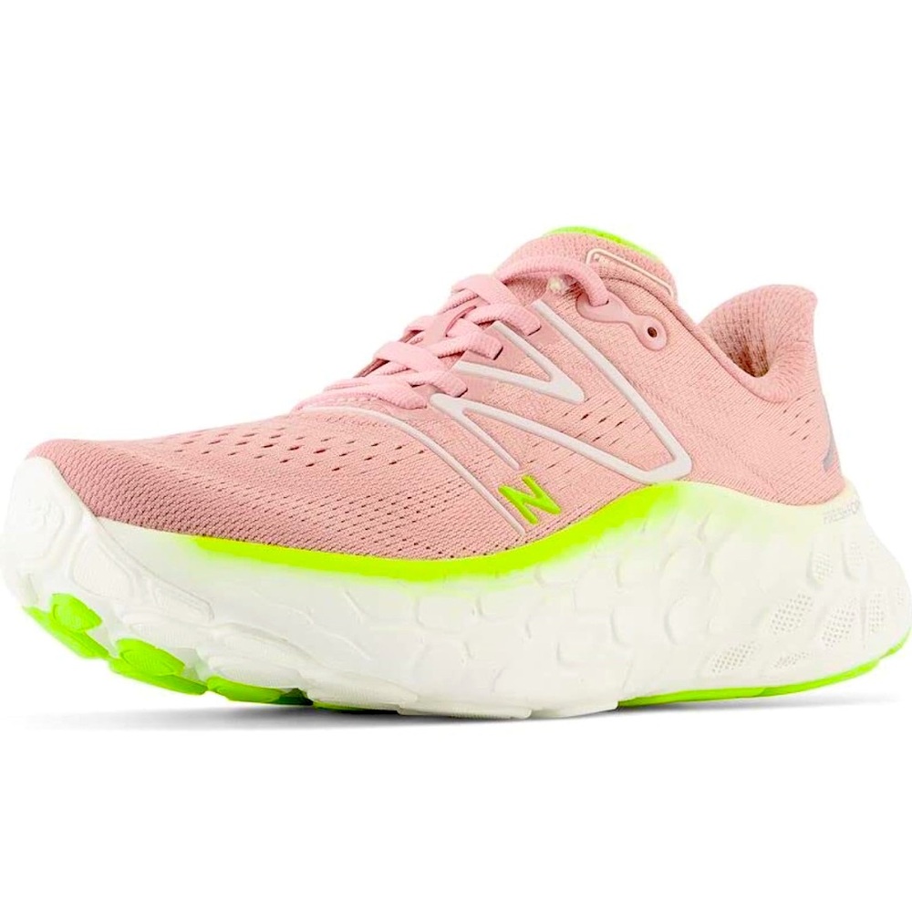 New Balance Women's Fresh Foam X More V4 Running Shoe. Pink Moon/Sea Salt